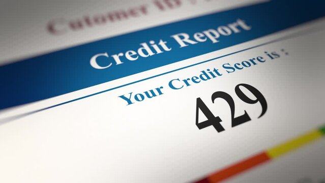 Animated Credit Report Increasing Numbers on Financial Statements