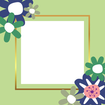 spring background with floral decoration, with free space for text. Template for banner, poster, social media, greeting card.