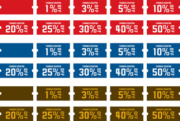 割引クーポンのイラスト