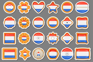 Cookie with flag country Netherlands in tasty biscuit