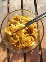 Noodle and curry pork Japanese food