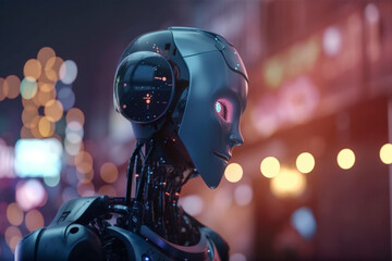 Fototapeta premium Futuristic Marketing: AI-Powered Robots Shaping the Industry