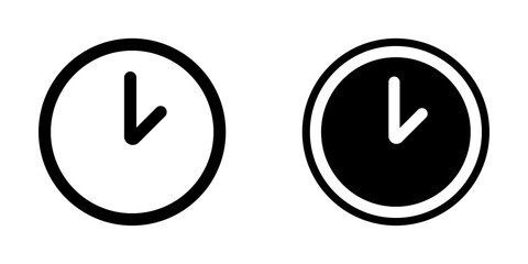 Clock vector line icon set. Business watch. Clock with different dial.