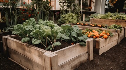 Fototapeta na wymiar vegetables growing in the garden, fresh, organic, sprout in the soil, generative AI
