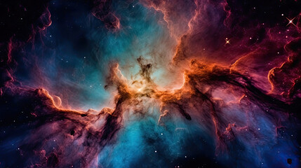 Beautiful nebula in space, created with Generative AI technology.