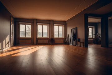 Obraz premium A large empty room. Generative AI