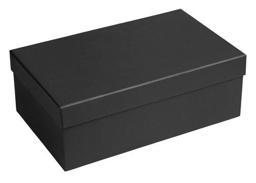 Black shoe box isolated on transparent background