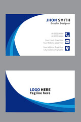 Double-sided creative business card template. landscape orientation. Horizontal and vertical layout. Vector illustration