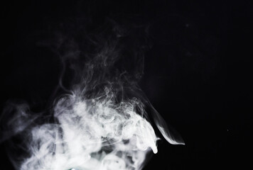 White, smoke and fog with steam isolated on png or transparent background with gas pattern and mist. Misty, smoky and incense burning with vapor, smog and cloudy, spray or powder with texture