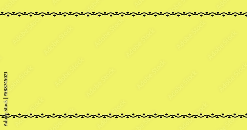 Poster yellow background with black lattice animation. overlay animation. background for titles.