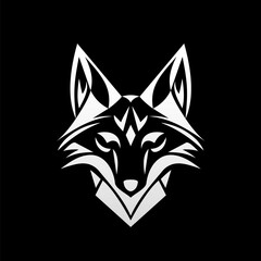 Fox head symbols make perfect additions to badges, labels, signs, logos, t-shirt designs, symbols, mascots, tattoos, and graphics on black background