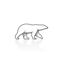 Polar bear icon isolated vector graphics