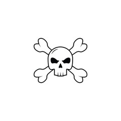 Skull icon isolated vector graphics