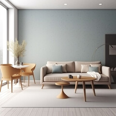 Aesthetic Living room Realestate Mockups, Generative AI