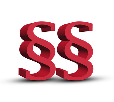 3d red double section sign isolated on transparent background overlay