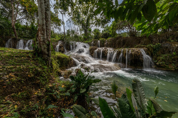beautiful Mexican cascading waterfalls.