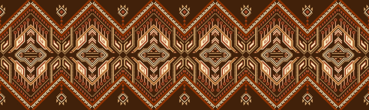 Geometric ethnic patterns.Pixel pattern. Traditional Design. Border Aztec ornament. folklore ornament for ceramics EP.45