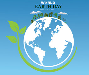 appy Earth Day Banner Illustration of a happy earth day banner, for environment safety celebration 