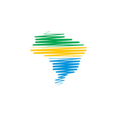 brazil brazilian country map logo vector icon clipart