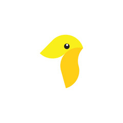 canary bird vector logo icon