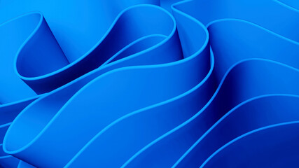 3D illustration of blue abstract background