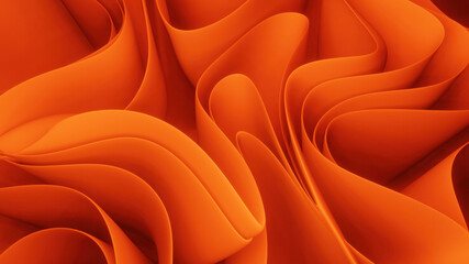 3D illustration of orange abstract background