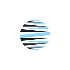 globe abstract circle logo vector