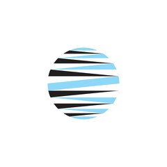 globe abstract circle logo vector