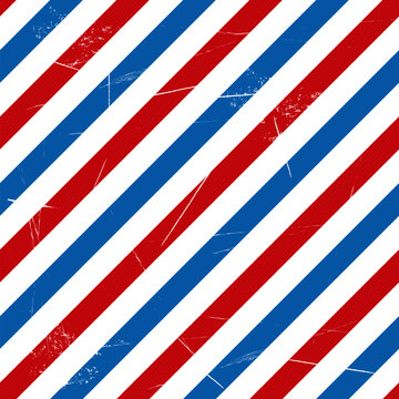 Grunge barber pattern with barbershop pole stripes