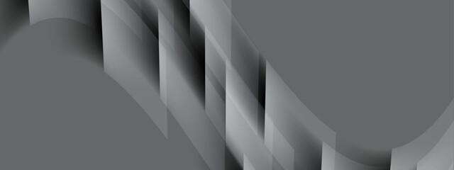 Decorative gradient geometry style banner design vector