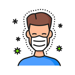 Allergy and respiratory viruses color icon