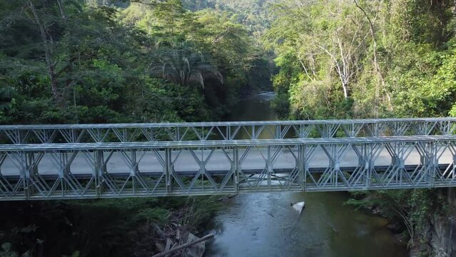 overflight at Los Chupones bridge, located over the Tirgua river in Cojedes state., Venezuela