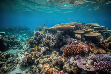 Naklejka na ściany i meble Colorful and Vibrant Coral Reef