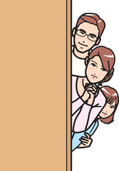 覗く家族、祈るママ