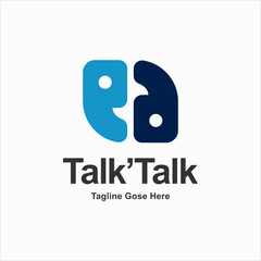 talk logo design, conversation logo design illustration