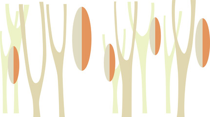 北欧風パターン3　秋の木立　png