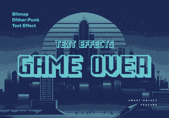 Bitmap Dither Text Effect with Generative AI Placeholder
