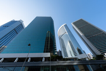modern office building in hong kong china