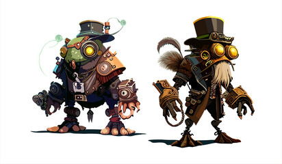 Vector illustration fantastic game character wall art