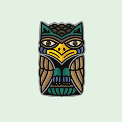 illustration of an owl Wooden object symbol animal