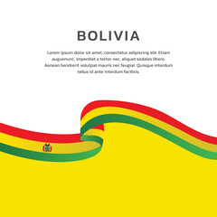 Illustration of bolivia flag Template