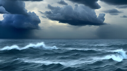 Fototapeta na wymiar sea storm. generative AI