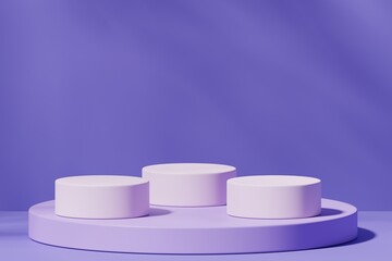Scene with a podium for product presentation, 3d rendering