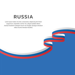 Illustration of russia flag Template