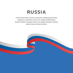Illustration of russia flag Template
