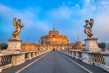 Fototapeta na wymiar Rome, Italy at Castel Sant'Angelo