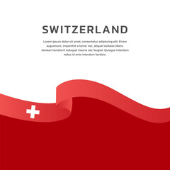 Illustration of switzerland flag Template