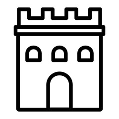 sand castle line icon