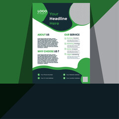 corporate Business A4 vector flyer design for company promotion.poster or brochure cover layout and advertising

