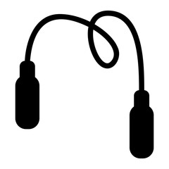 jumping rope glyph icon